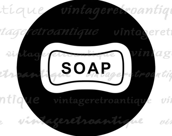 Printable Graphic Bar of Soap Icon Download Soap Digital Image Illustration HQ 300dpi No.4403