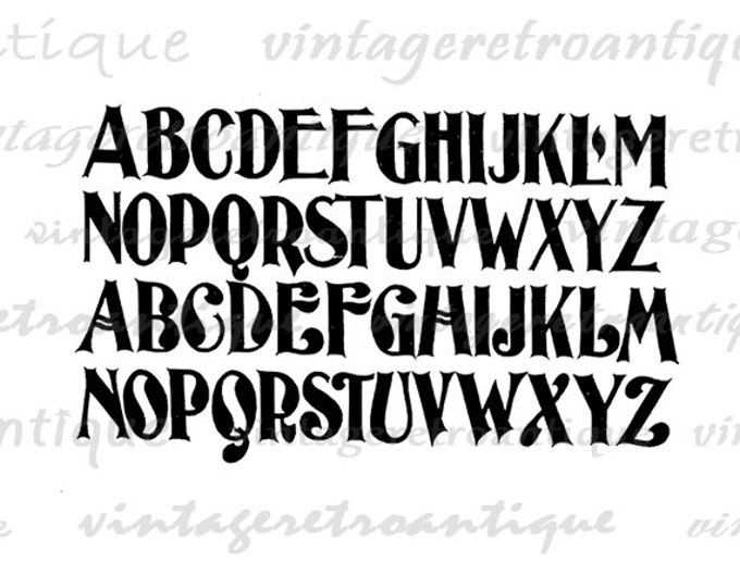 Antique Alphabet Printable Graphic Image Digital Download Vintage Clip Art Jpg Png Eps HQ 300dpi No.652