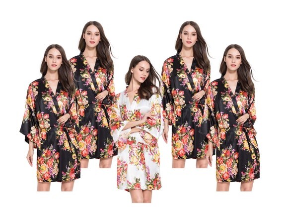 bridesmaid robes embroidered