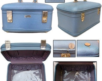 Vintage Train Case / Early 60s Train Case / Pin-up Train Case / Rockabilly Case
