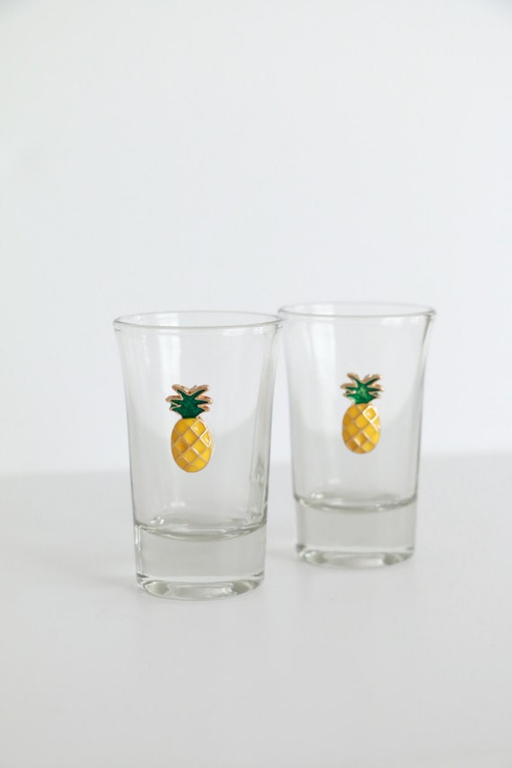 Gold Pineapple Party Shot Glasses Home Decor Palm Springs