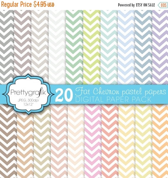 80% OFF SALE chevron digital paper, commercial use, scrapbook papers, background - PS584 Il_570xn