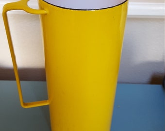 Vintage Dansk France Yellow Enamel Pitcher Kobenstyle