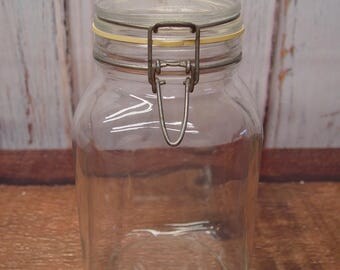 Fidenza Idee In Vetro Glass Storage Jar, Canning Jar, Canister