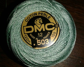 DMC 12 green cotton thread Coton Perle Color 503
