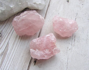 1" Rose Quartz Pieces Natural Raw Rough Gemstone Specimen