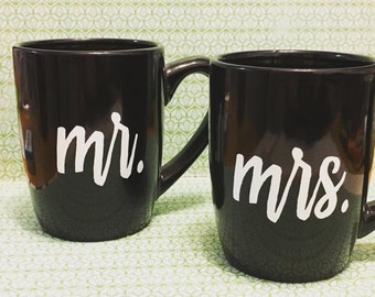 Mr. and Mrs./Mr. and Mr./Mrs. and Mrs. Coffee Mug Set