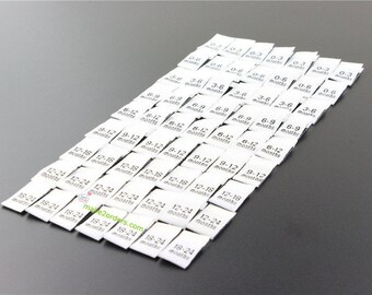 Woven Size Labels, Sewing Fabric Label, Size Label for Cloth, Toddler Size Label, Size Labels, Side Seam Labels,Clothing Labels, Free Ship.