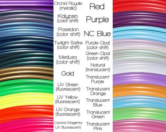 Travel Polypro Hula Hoop 3/4" OD push button connector / Hula Hoop Grip Wax / Dance Hoop / Color Shift / Morph / Translucent / UV colors
