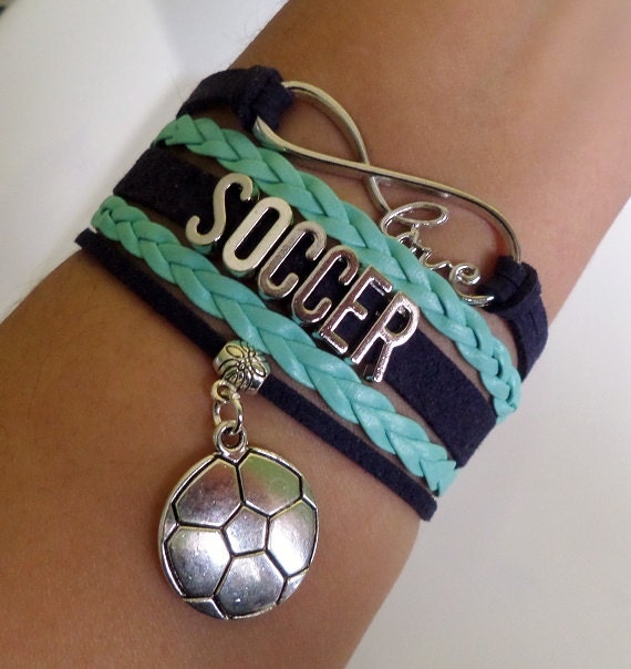 Soccer bracelet soccer bracelet Infinity love bracelet