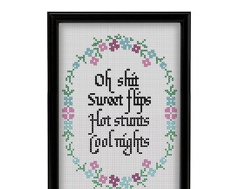 The Adventure Zone "Sweet Flips" Cross Stitch Pattern