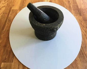 Oval Worktop Saver in Light Grey Matt Acrylic - 3 Sizes Available
