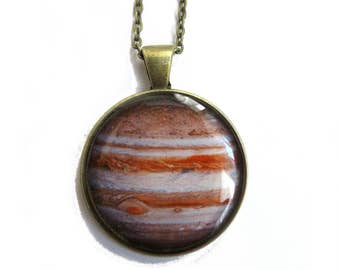 JUPITER NECKLACE - Space Jewelry - Solar System jewelry - Planet necklace - Galaxy