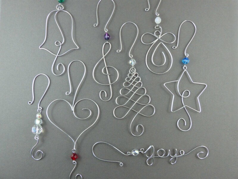 five beaded christmas ornament hooks wire ornament hangers five beaded christmas ornament hooks wire ornament hangers