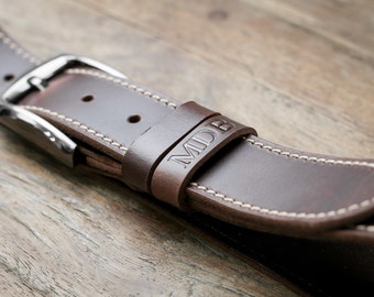 Mens Leather Belt, The Manly Man's Belt, Strong, Rustic, Built to Last #091