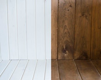 Reversible Painted Wood and stained wood Photography Backdrop, Real Wood backdrop, commercial photography, newborn photography background
