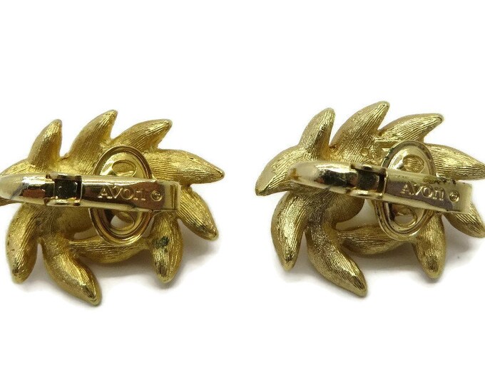 AVON Faux Pearl Gold Tone Clip-on Earrings, Mismatched Vintage Earrings
