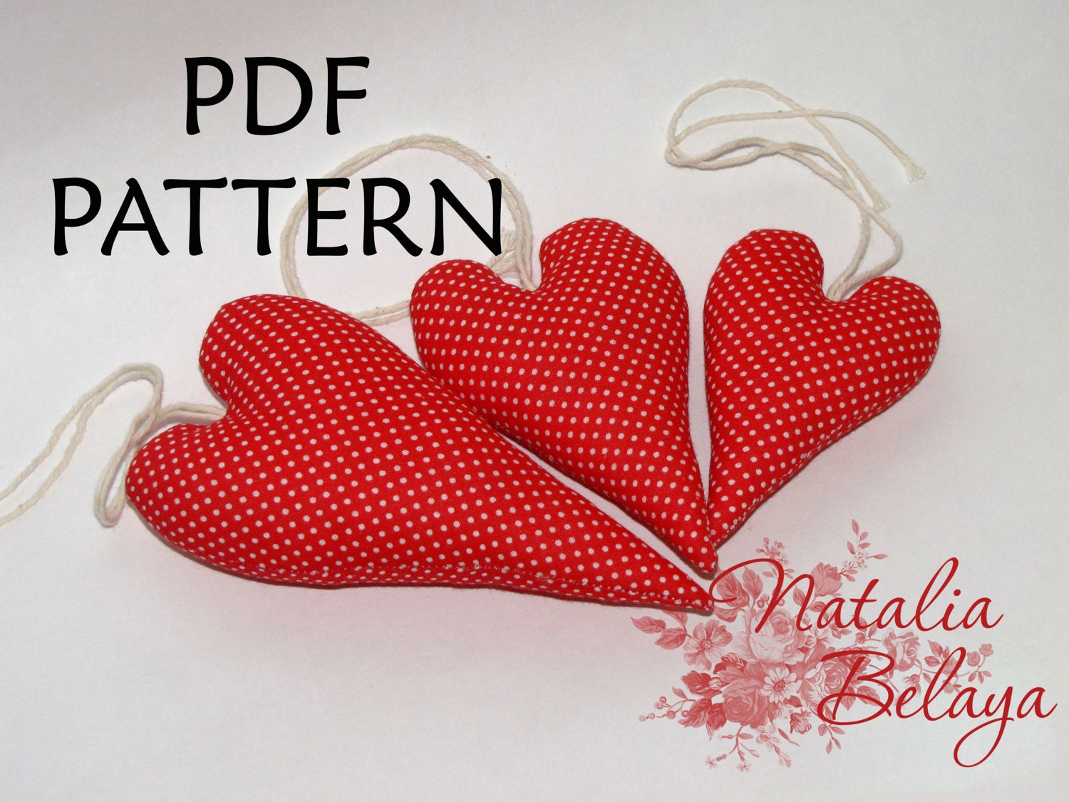 PDF Pattern. Valentine's Heart Sewing Pattern.