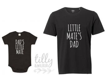 Father's Day Shirts, Father Son Matching Shirts, Dad's Little Mate, Little Mate's Dad, Matching Daddy Baby Outfits, First 1st Father's Day