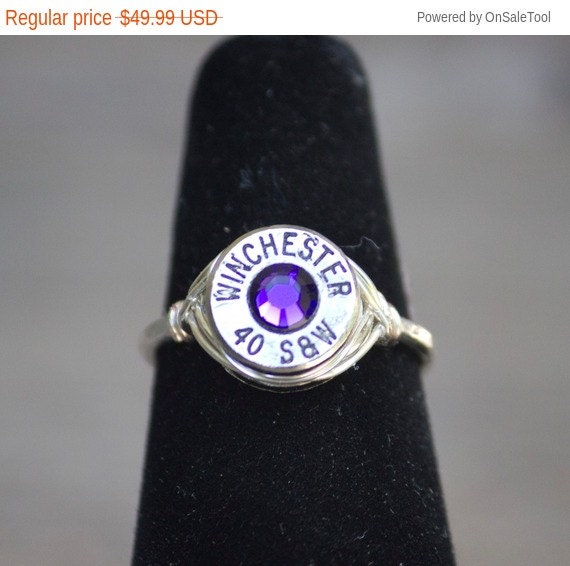 Hunting Bullet Ring Bullet Jewelry 40 by StandingGroundDesign