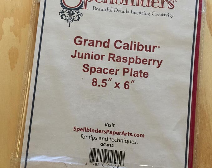 Grand Calibur Junior Raspberry Spacer Plate 8.5 X 6 New Never Used