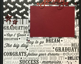 Graduation Pre-Made Scrapbook Page