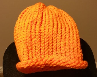 Orange Crocheted Beanie