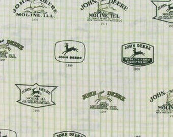 John Deere logo Fabric - 100% Cotton Quilting Apparel Crafts Home decor 1