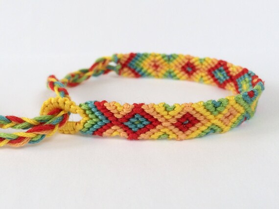 Rainbow Friendship Bracelet Aztec Bracelet Friend Bracelet