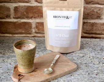 No.2 Chai Vegan Hot Chocolate//Super food cacao//Luxury//Raw Cacao//all natural fair trade and organic ingredients//no refined sugar