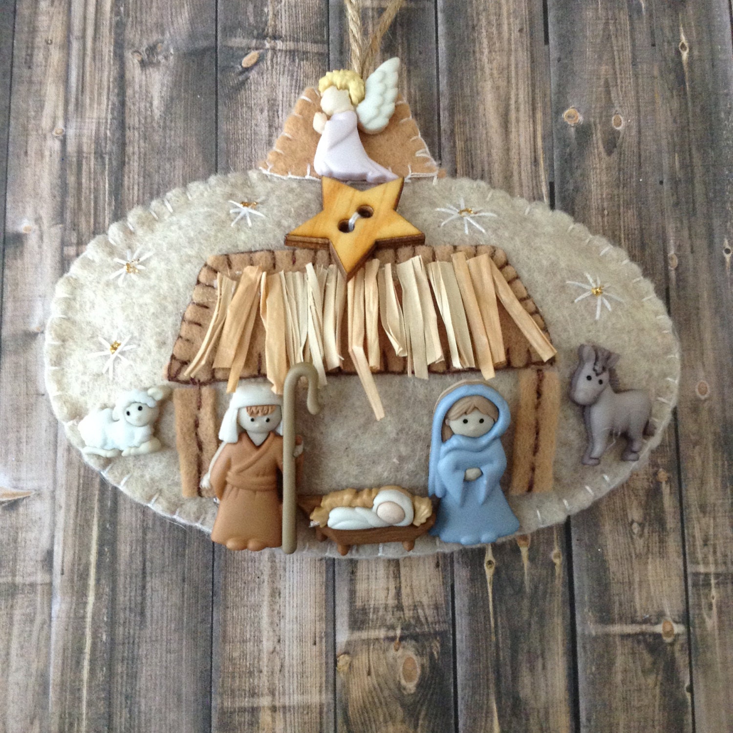 Nativity Felt Ornament / Christmas Felt Nativity Set