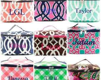 Monogrammed Makeup Bag Personalized Makeup Bag Bridesmaid Gift Wedding Party Gifts Monogrammed Cosmetic Bag