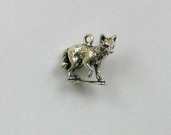 Sterling Silver 3-D Walking Fox Charm