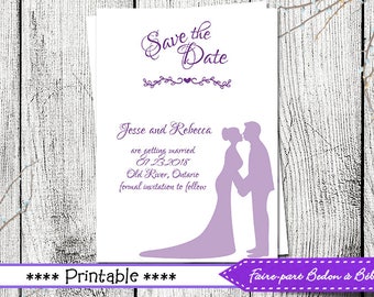 Printable Save-the-date Post Card - Save-the-date- printable card - Digital printable
