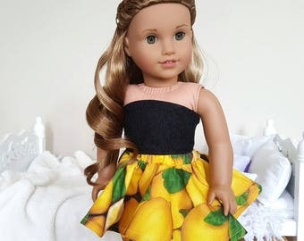 18 inch doll lemon skirt and bustier
