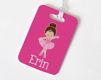 Ballet Bag Tag - Pink Girls Luggage Tag