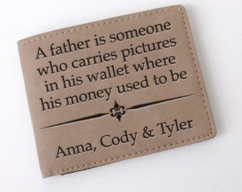 Mens Wallet for Dad - Personalized Father's Day Gift