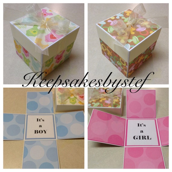 Gender Reveal Explosion Box Baby Announcement Baby Girl or