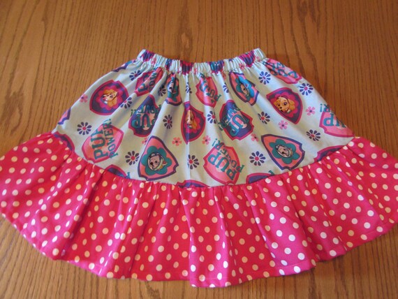 Paw Patrol skirt/girls skirt/Paw Patrol gift/Paw Patrol Birthday/gift for girls/cotton skirt/ruffled skirt/toddler skirt/