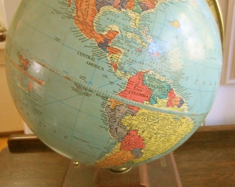 SALE Antique / Vintage 10 Inch Replogle Precision Globe - World Globe - Home Decor - Earth Globe - Collectors Gift Desk Globe