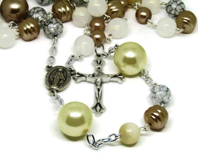 Multicolor Rosary - Gift for Mom - Baptism Gift - Prayer Rosary - Spiritual Jewelry,