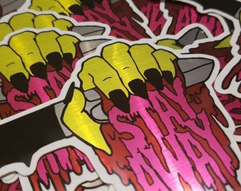 STAY AWAY - end street harassment feminist sticker