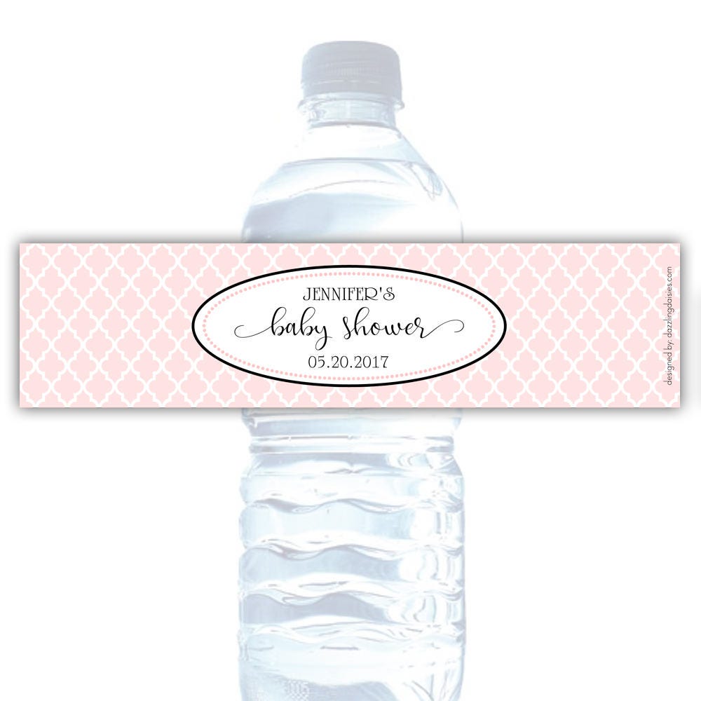 Water bottle labels baby shower 10 Water bottle stickers