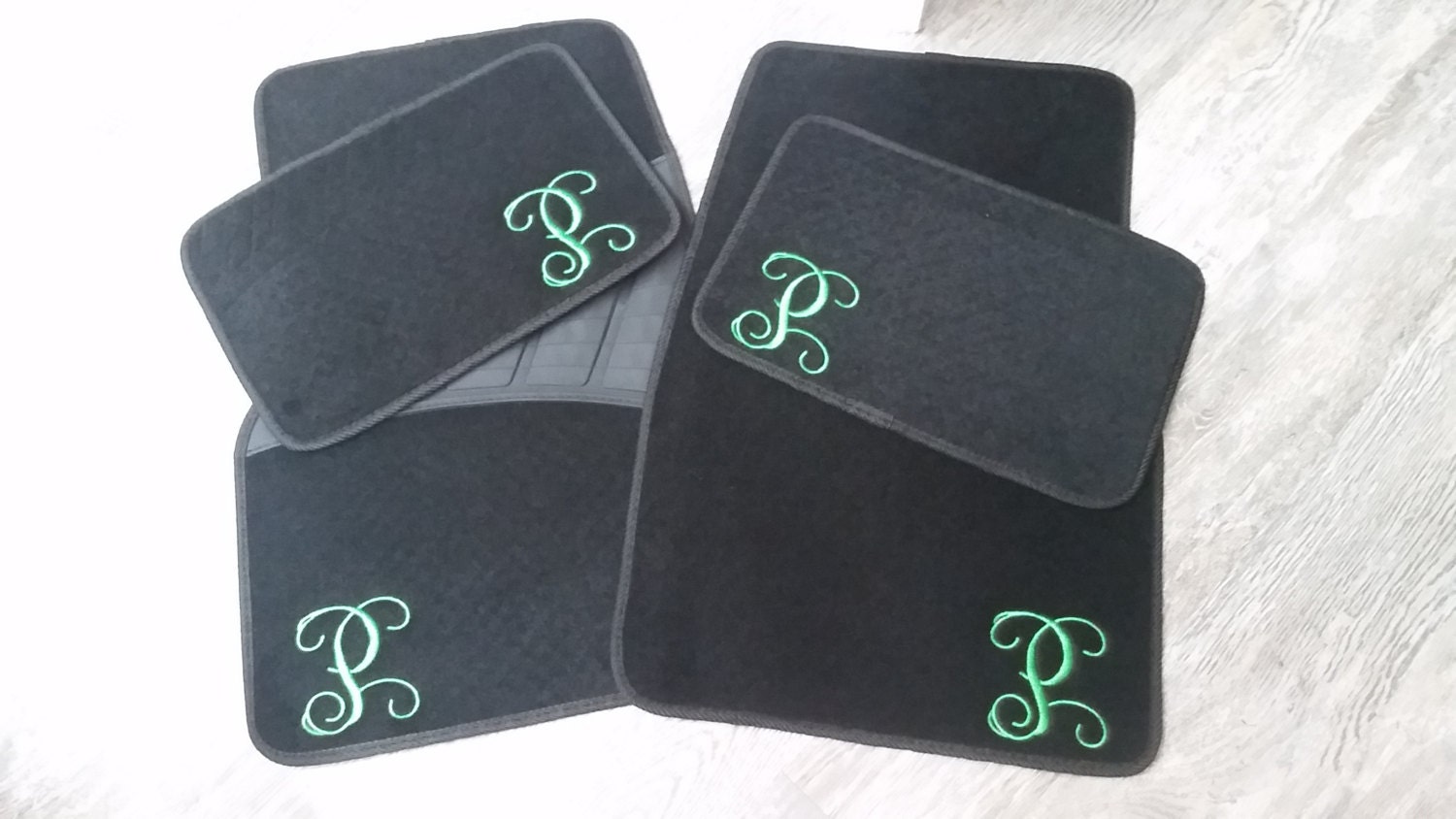 Monogram Floor Mats. Embroidered Car Mat. Carpet Mat for Car