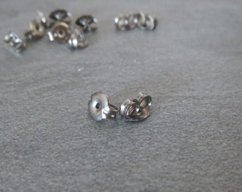 Titanium Earring Backs; Hypoallergenic Ear Nuts for Standard Post Earrings, Lightweight and Small - Made in the USA - FLAT RATE shipping
