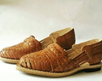 Mexican Huaraches - Traditional Leather Shoes- Totally Hand Painted - For Her
