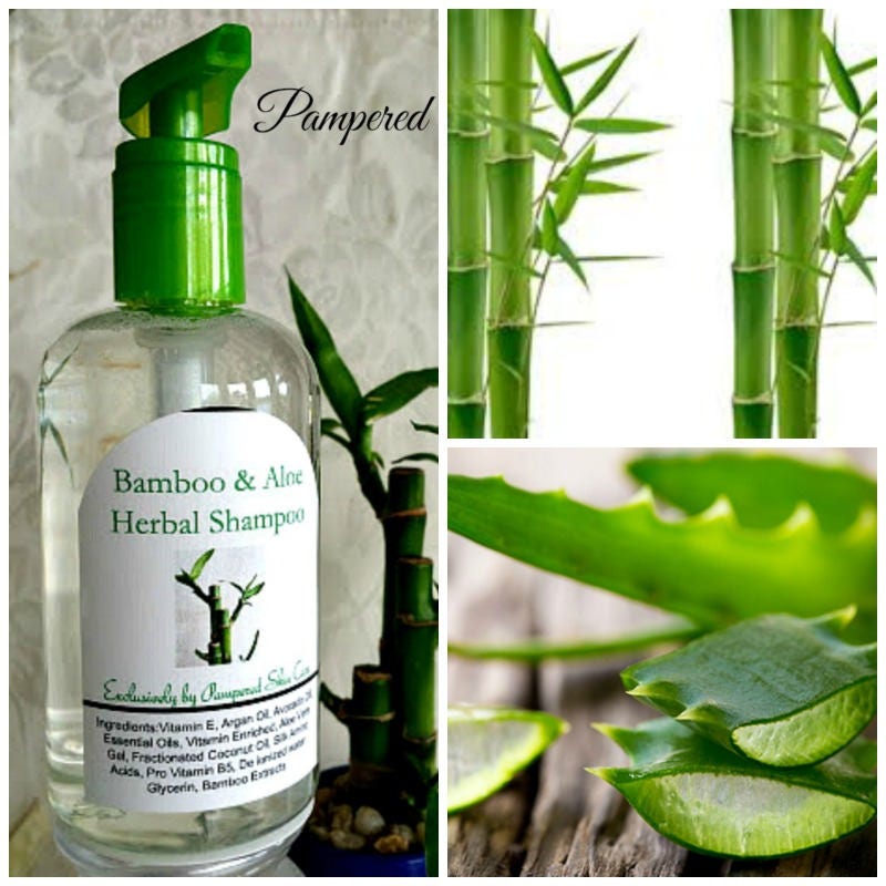 Bamboo & Aloe Herbal Shampoo 8 oz Bottle Bamboo Extracts