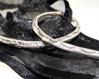 Birthday idea wife, Anniversary idea wife, Native American jewelry, Bracelet gift for me, Sterling Silver, Handmade, Stacking cuff bracelets