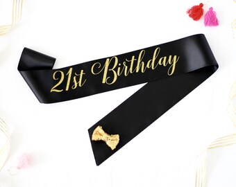 21st Birthday Sash - 21st Sash - 21st Birthday Party - Finally 21 - Birthday Sash - Birthday Party Sash