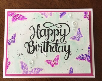 Happy Birthday Card, Handmade Greeting Card